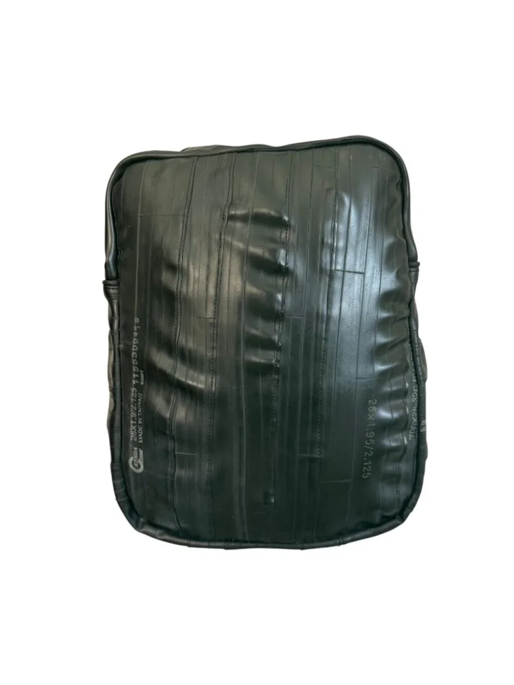 tub Recycled Inner Tube Rubber Messenger Bag Black‎ Handmade Waterproof Upcycle